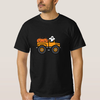 Monster Truck Ghost Pumpkin Halloween T-shirt