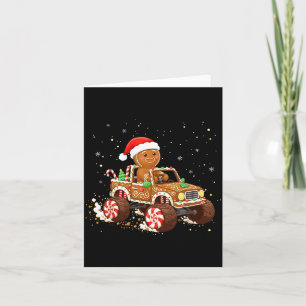 Monster Truck Gingerbread Cookie Baking Christmas  Card