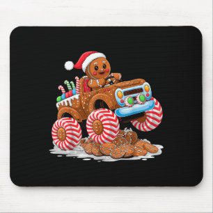 Monster Truck Gingerbread Man Funny Christmas Baki Mouse Pad