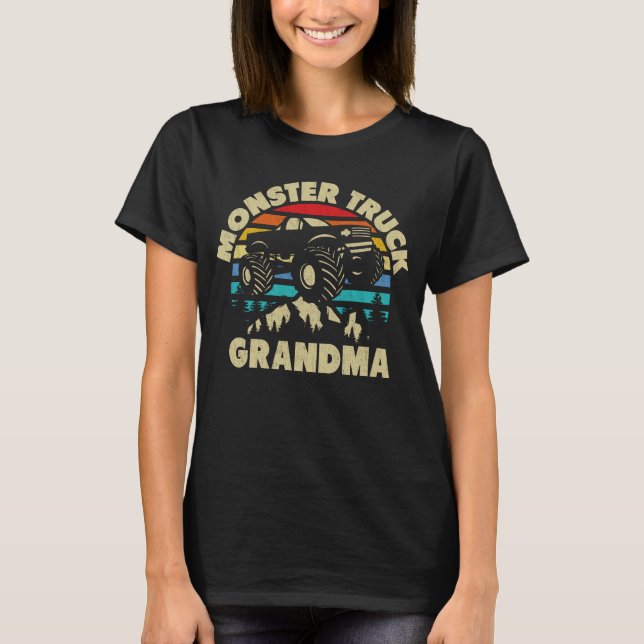 Monster Truck Grandma Matching Family Costume T-Shirt (Front)