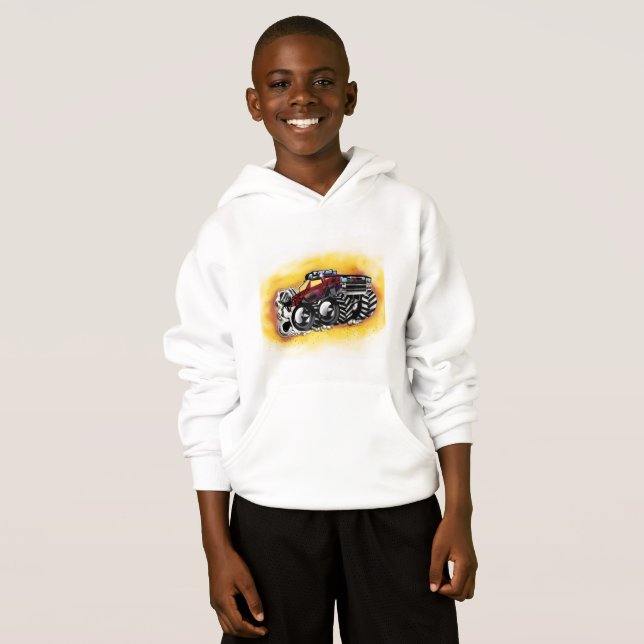 Monster Truck Hoodie for Boys (Front Full)