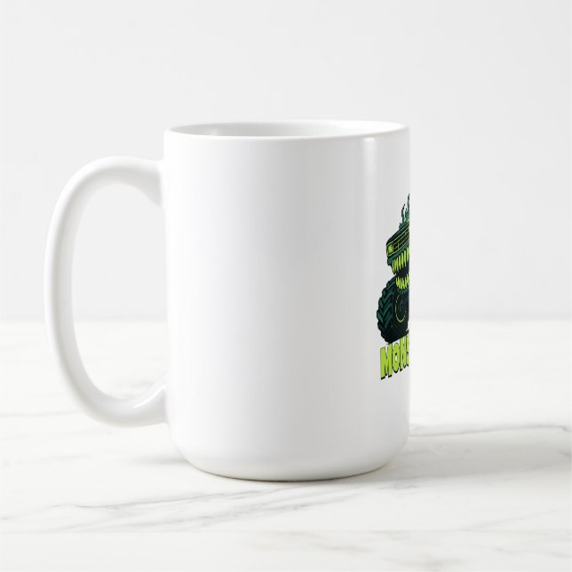 Monster Truck Horror Flame Coffee Mug (Left)