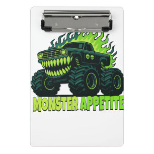 Monster Truck Horror Flame Mini Clipboard