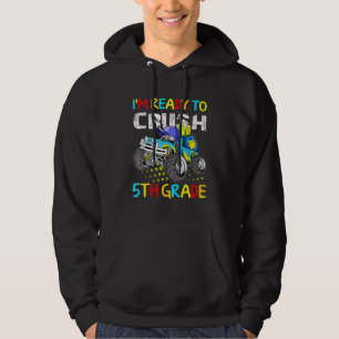 Monster truck Im Ready to Crush 5th Grade Hoodie