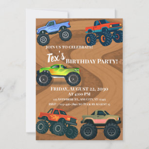 Monster Truck Invitation