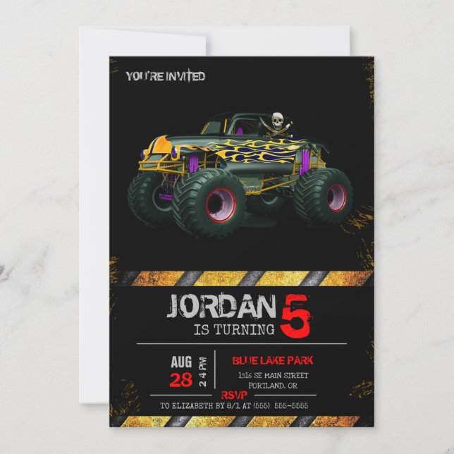 Monster Truck invitation (Front)