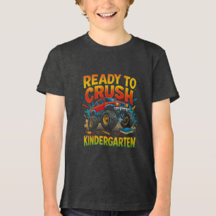 Monster Truck Kindergarten Smash Design Tri-Blend Shirt