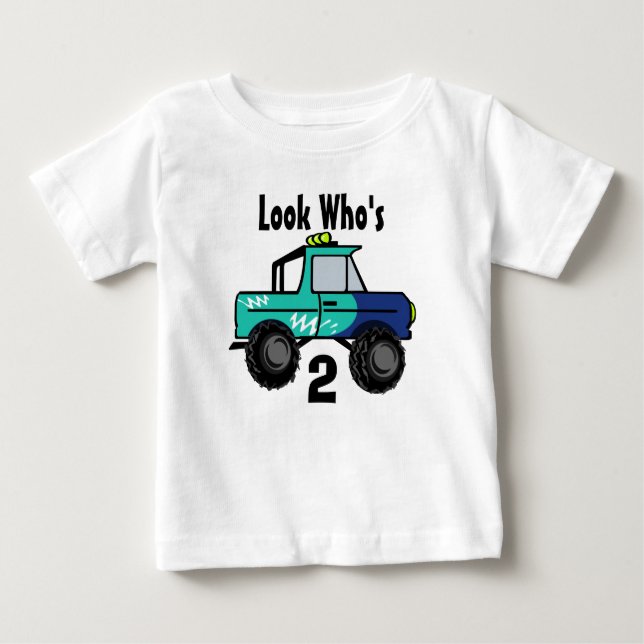 Monster Truck/  Look Who's, 2 Baby T-Shirt (Front)