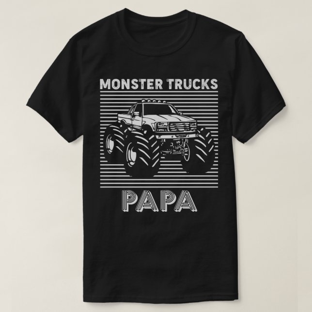 Monster Truck Lover T shirt  Monster Trucks Papa V (Design Front)