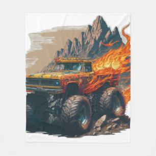 Monster Truck Mania Fleece Blanket