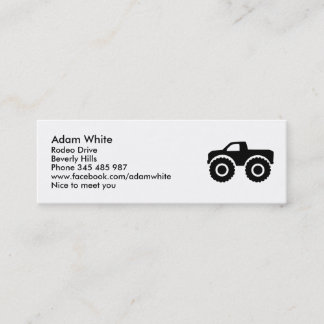 Monster truck mini business card