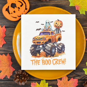 Monster Truck Modern Boo Crew Cute Halloween Napkin
