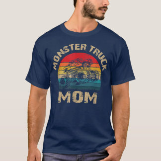 MONSTER TRUCK MOM; Retro Distressed Big Truck  T-Shirt