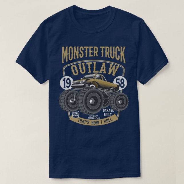 Monster truck motorsport racing car car T-Shirt (Design Front)