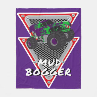 monster truck mud bogger fleece blanket