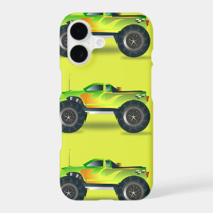 Monster truck on lime green