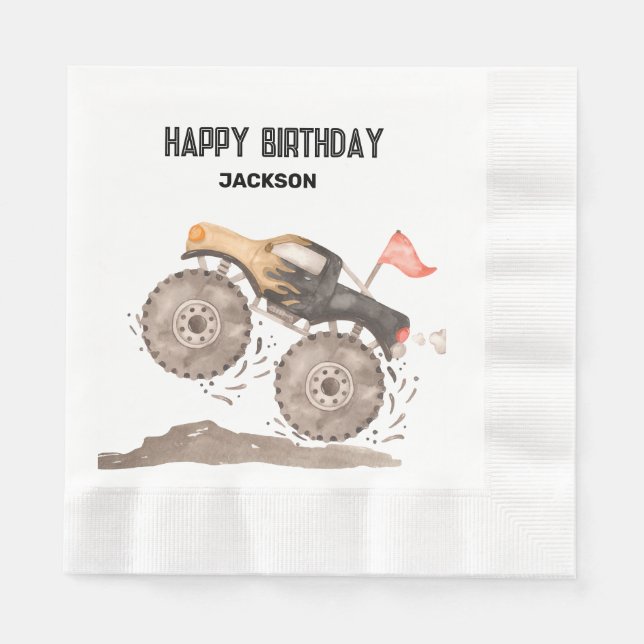 Monster Truck paper napkins (Front)