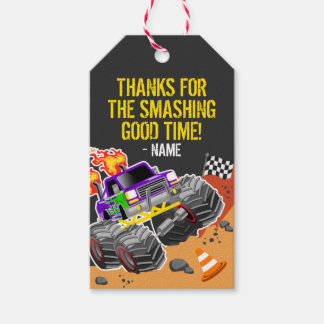Monster Truck Party Favour Tags