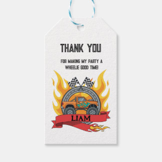 Monster Truck Personalized Birthday Gift Tag