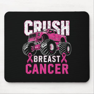 Monster Truck Pink Breast Cancer Awareness Kids To Mouse Pad