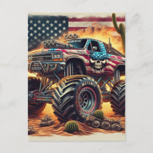 MONSTER TRUCK POST CARD