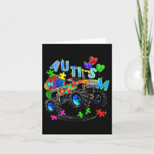 Monster Truck Puzzles Cute Kids Autism Awareness A Card