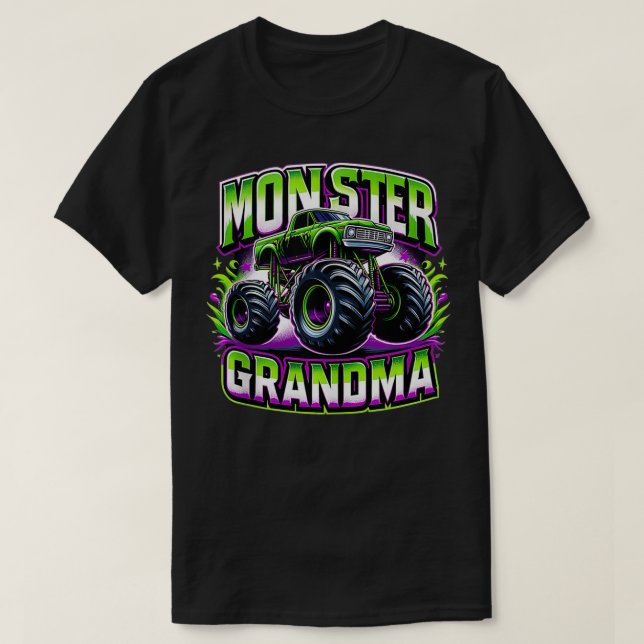 Monster Truck Race Racer Driver Grandma Mothers Da T-Shirt (Design Front)