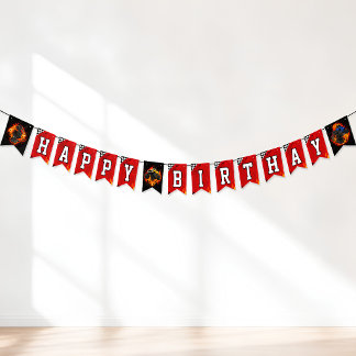 Monster Truck Racing Birthday Bunting Banner