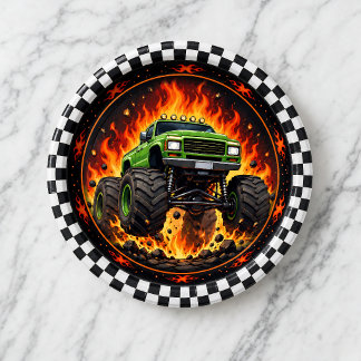 Monster Truck Racing Birthday Paper Plates