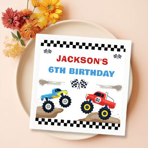 Monster Truck Racing Birthday Party Napkin