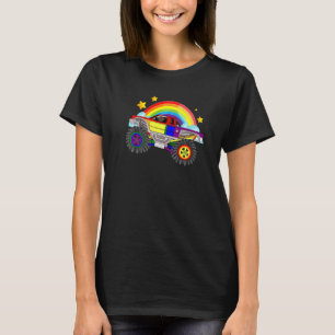 Monster Truck Rainbow Flag Lgbt Q Car Gay Pride Al T-Shirt