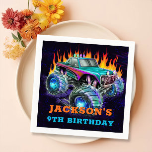 Monster Truck Rally Birthday Party Napkins