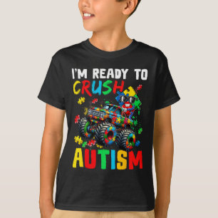 Monster Truck Ready To Crush Austim Shirt Autism A