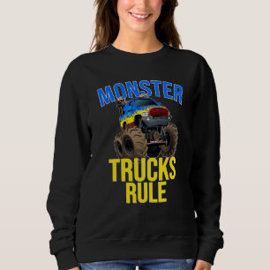 Monster Truck Rule Monster For men Women Kids Sweatshirt