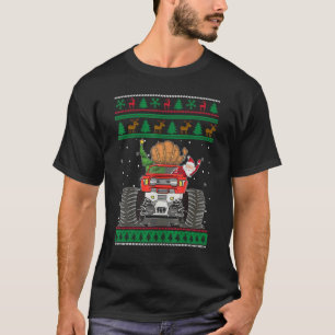 Monster Truck Santa Ugly Christmas Sweater Tree Fo