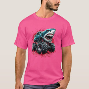 Monster Truck Shark Are My Jam Shark Monster Truck T-Shirt