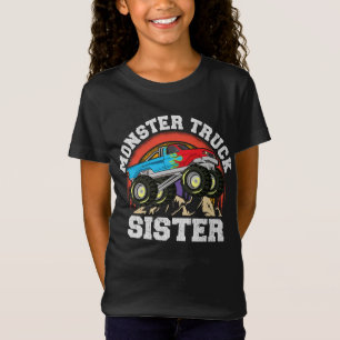Monster Truck Sister Matching Family Monster Truck T-Shirt