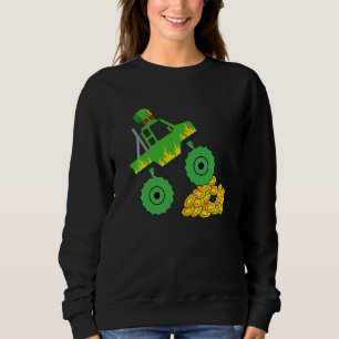 Monster Truck St Patrick Day Kids Boys Toddlers  3 Sweatshirt