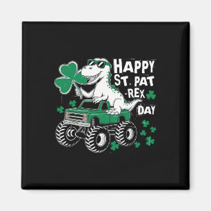 Monster Truck St Patricks Day Dinosaur Happy St Pa Magnet