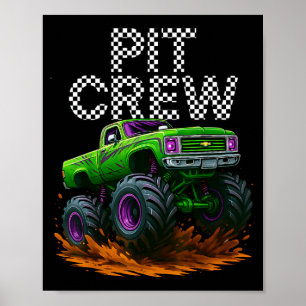 Monster Truck T Crew Family Matching Birthday Part Poster