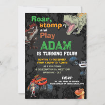 Monster truck & T Rex Boys birthday 