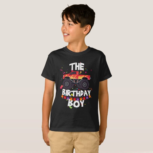 Monster Truck The Birthday Boy  T-Shirt (Front Full)