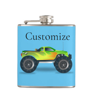 Monster Truck Thunder_Cove Hip Flask