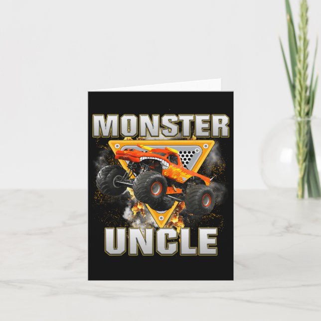 Monster Truck Uncle Monster Truck Are My Jam Truck Card (Front)