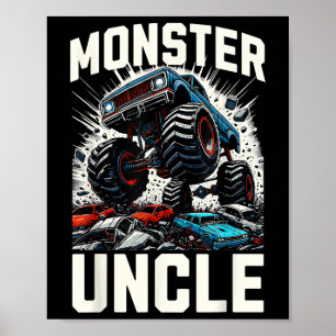 Monster Truck Uncle Vintage Monster Truck Lovers M Poster