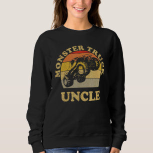 Monster Truck Uncle Vintage Retro Sunset For Uncle Sweatshirt