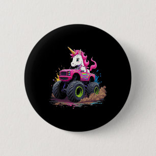 Monster Truck Unicorn Birthday Party Monster Truck 6 Cm Round Badge
