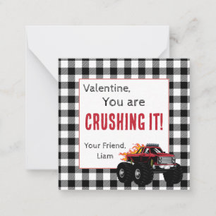 Monster Truck Valentines Card