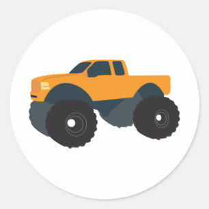 Monster Truck Vehicle Classic Round Sticker
