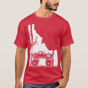Monster truck vintage- Idaho off-road forest art  T-Shirt